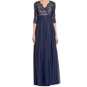 Eliza J Navy Lace Maxi Dress